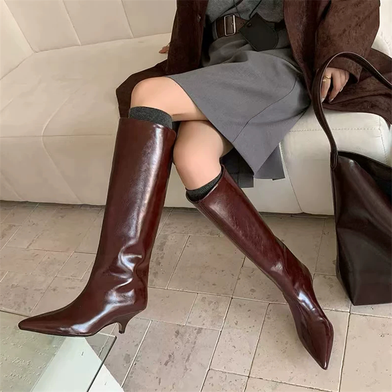 ストリートスタイルの新しい冬のファッション、女性用ニーハイブ - Knee High Boots Women のレビューと価格