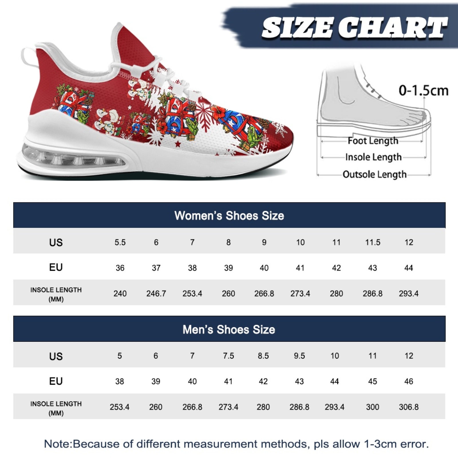 PENSTROLL 赤い雪の結晶柄の通気性のあるナースシュー - Women Shoes Tennis のレビューと価格
